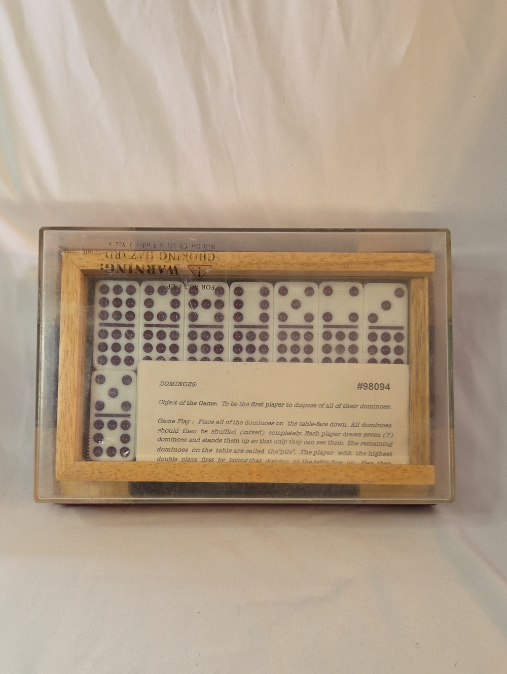 The Woodfield Collection Double Nine Dominoes Premium Wooden Box Set